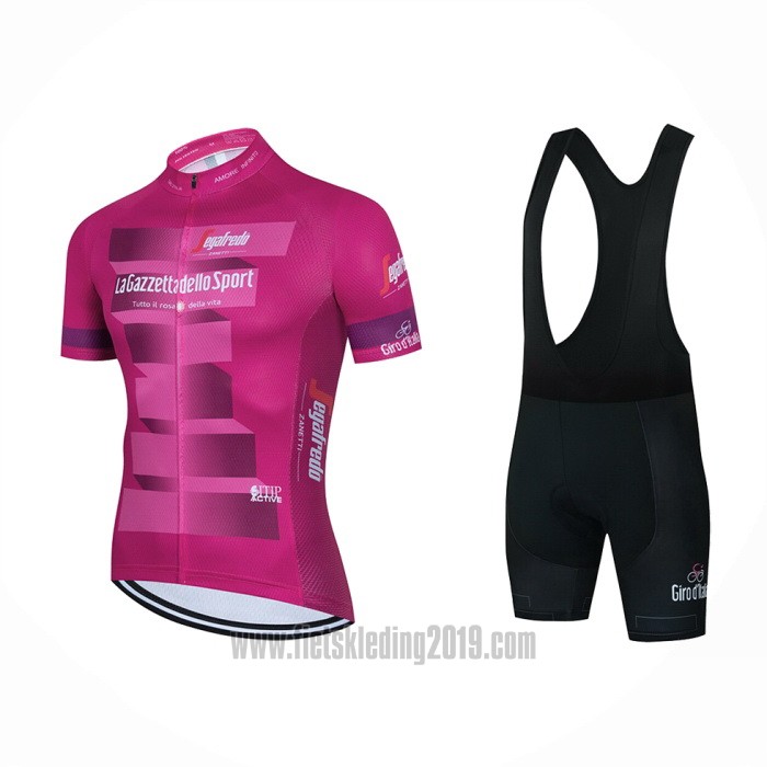 2023 Fietskleding Giro D'italie Roze Korte Mouwen en Koersbroek